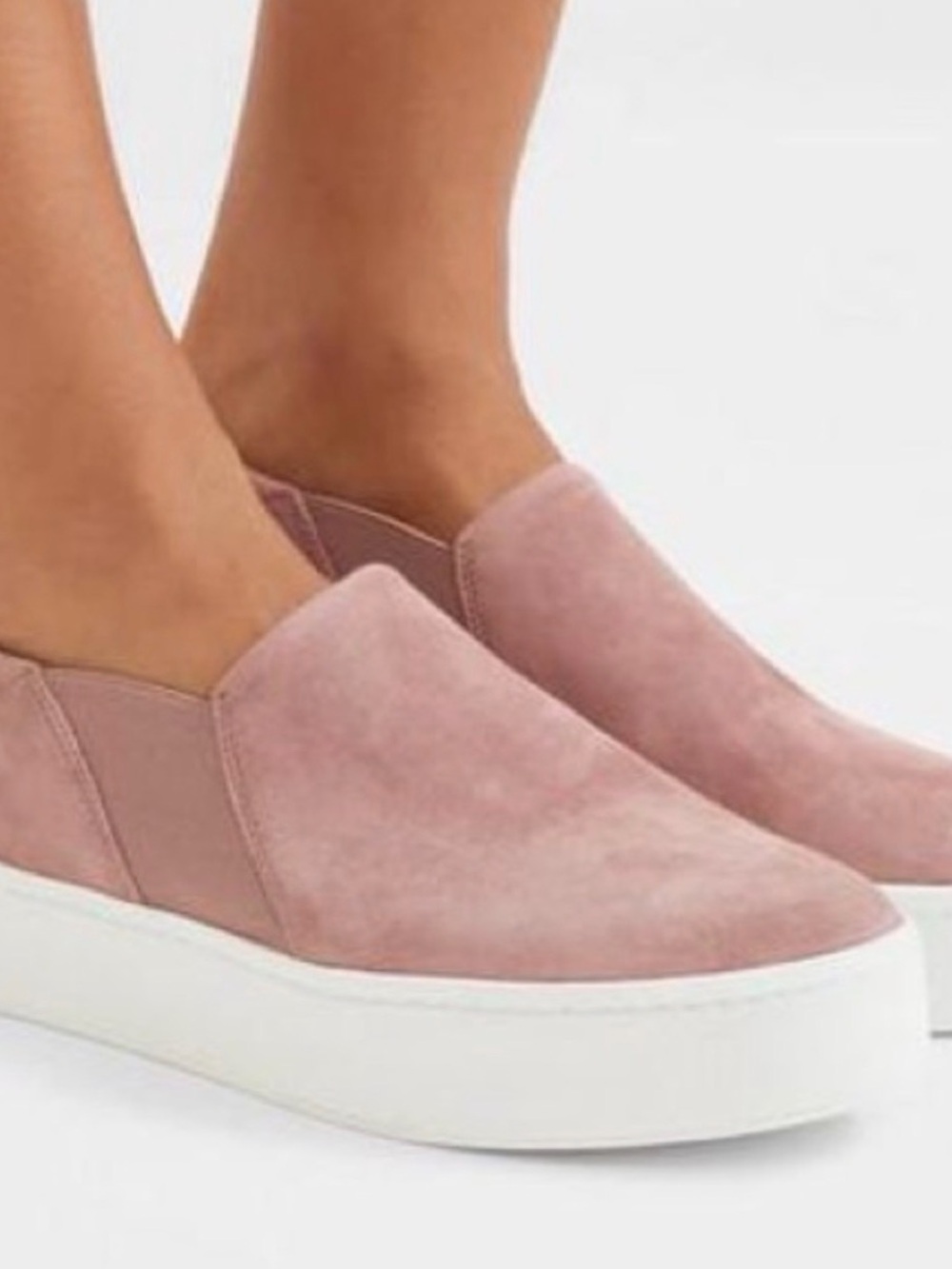 Vince Warren Suede Women's Blush Slip-On Platform Sneakers